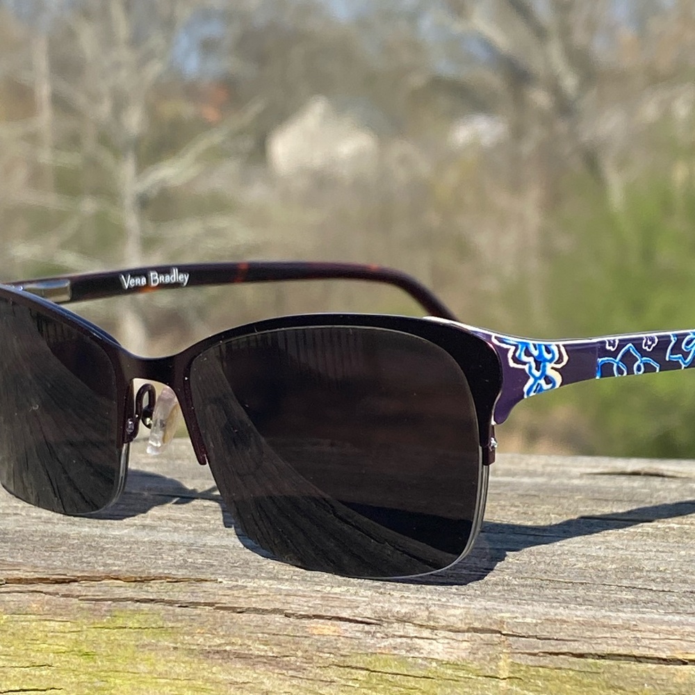 Vera Bradley Antonia glasses frames half rim blue bandana 50[]16 135